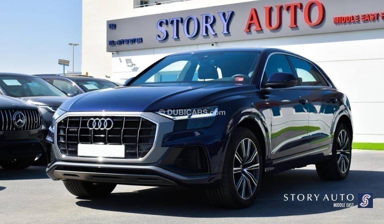 Audi Q8 55 TFSI MHEV Quattro S line V6 3.0L Aut  Local Price (225,000 AED including VAT and Customs )