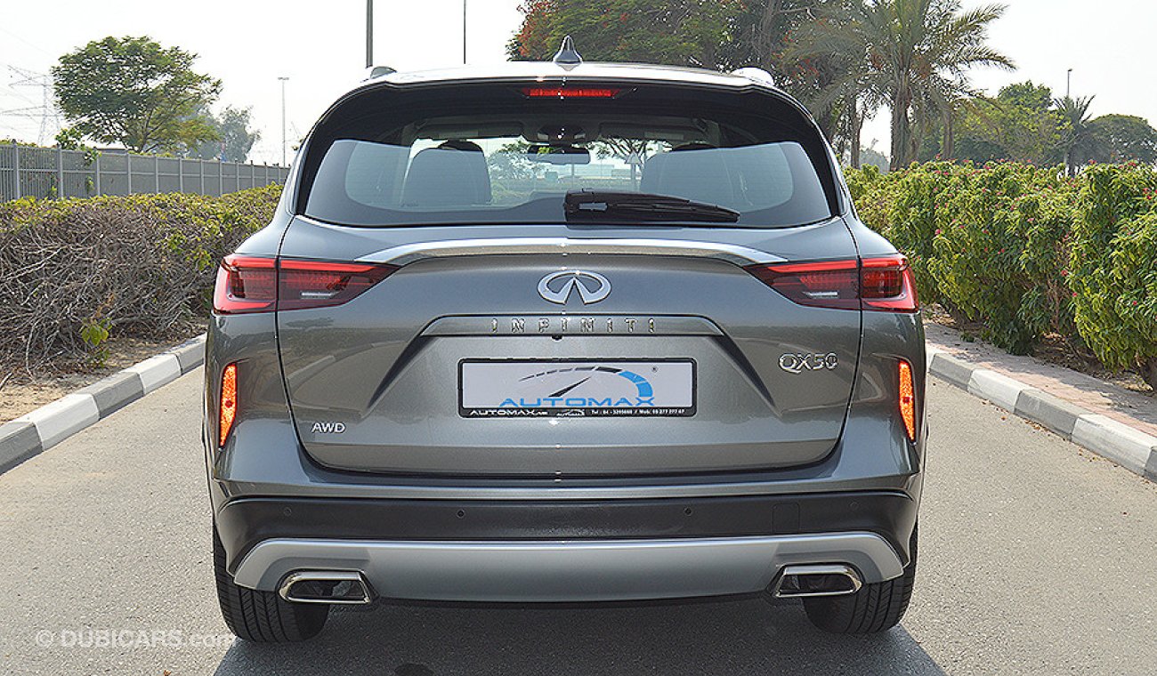 Infiniti QX50 2019, 2.0L AWD GCC, 0km w/ 5Yrs or 200K km Warranty + 2Yrs or 50K km Service from Dynatrade