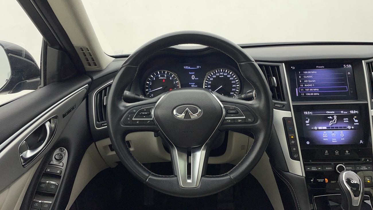 Infiniti Q50 Luxe 2.0L 2023 LUXE | AED 1190/Month | 0 DP | 30 Day Return | Warranty | Service History