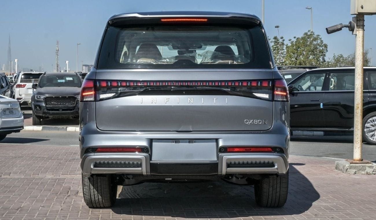 إنفينيتي QX80 Brand New Inifiniti QX80 Sensory 2025 Export 3.5TT 4WD A/T Petrol|Grey/Brown |INF-QX80-SENSORY-8S|