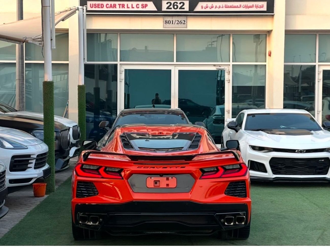 شيفروليه كورفت شفروليه كورفيت C8 3LT 2021 بحالة جدا ممتازة سيتات كومبتشن داخلية الكنتارا بالكامل لون مميز