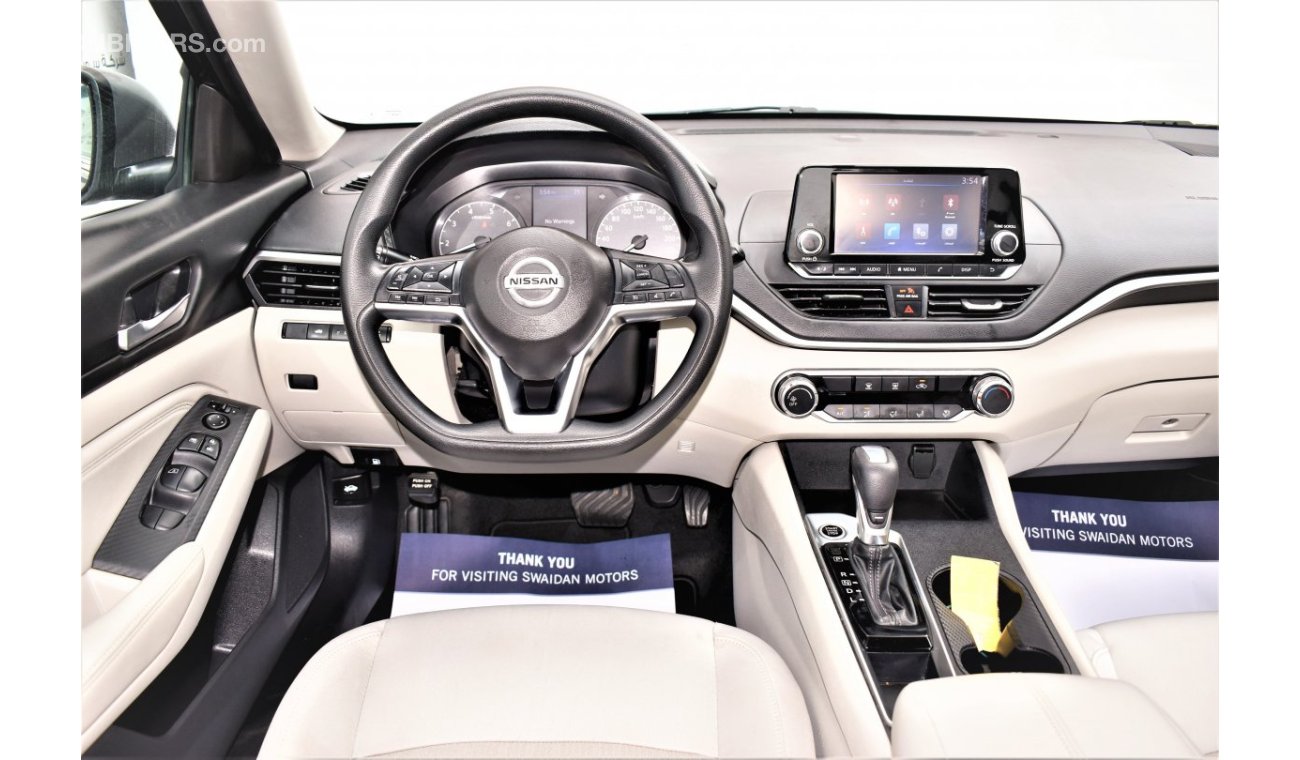 Nissan Altima AED 1428 PM | 2.5L S 2020 GCC DEALER WARRANTY