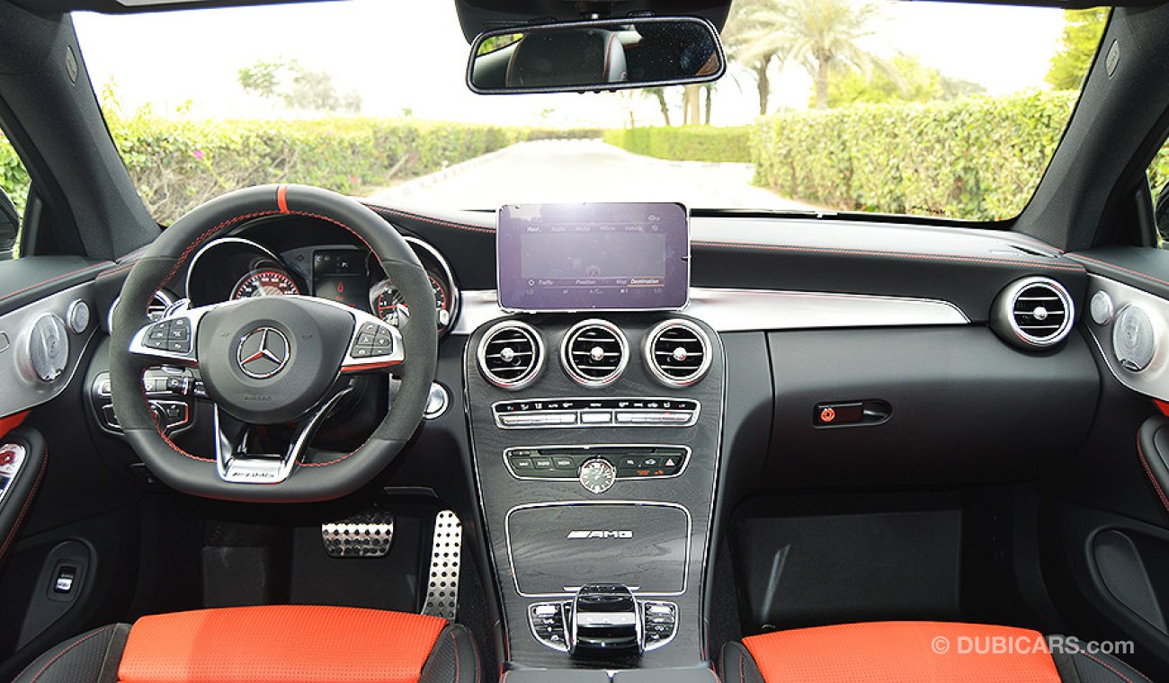 Mercedes-Benz C 63 AMG S, V8 Biturbo, GCC Specs with 2 Years Unlimited Mileage Warranty