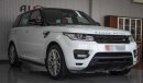 Land Rover Range Rover Sport Supercharged رنج روفر سبورت V8 2014 من وكالة الطاير  147000 كم لون ابيض و الداخل احمر بدون حوادث او صبغ تحت الضما