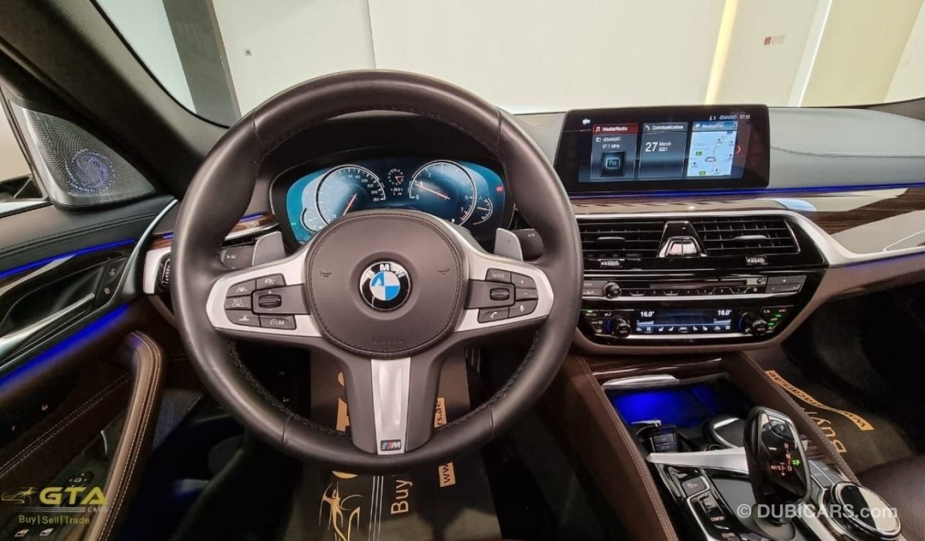 بي أم دبليو 530 2018 BMW 530i M Sport, October 2024 BMW Warranty + Service Contract, Fully Loaded, GCC