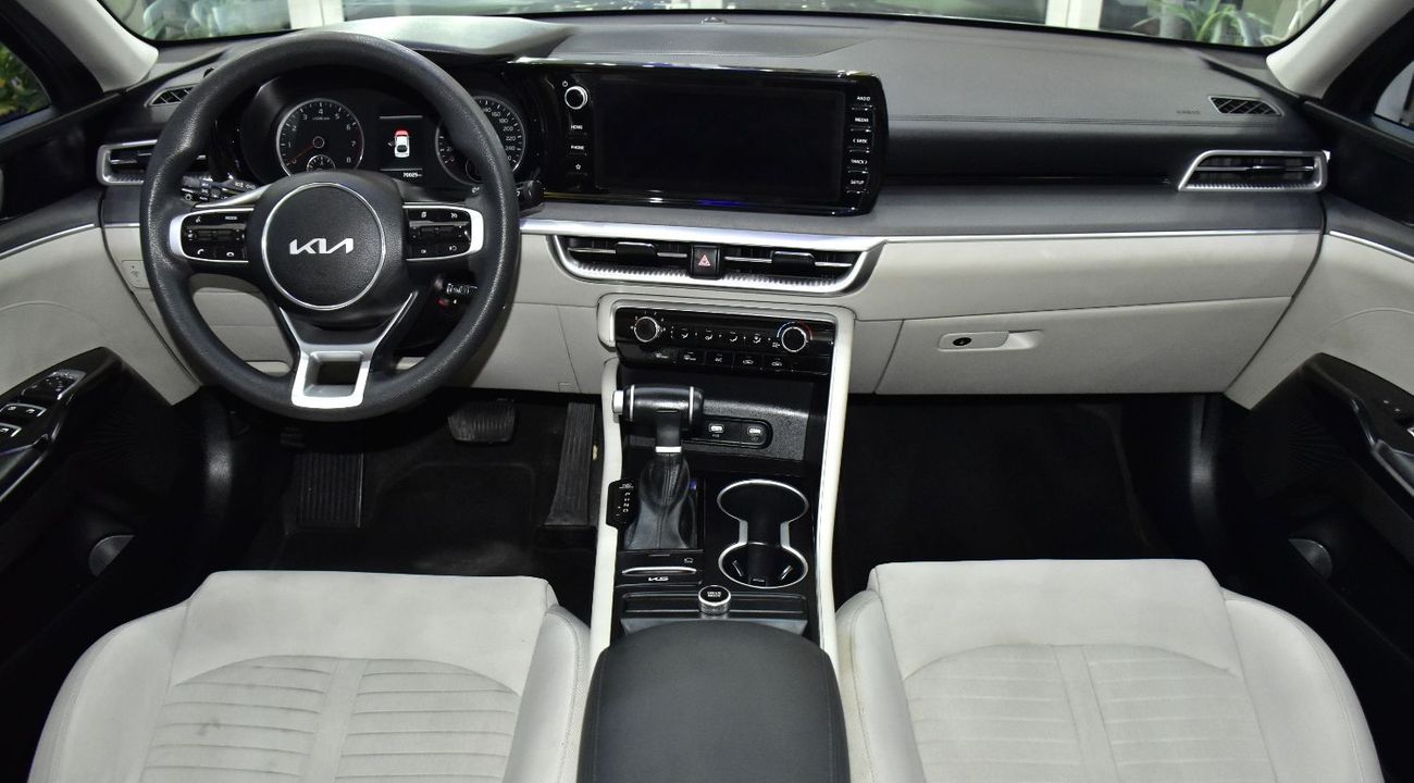 Kia K5 EXCELLENT DEAL for our KIA K5 ( 2023 Model ) in Silver Color GCC Specs