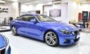 BMW 420i EXCELLENT DEAL for our BMW 420i M-Kit Convertible ( 2019 Model ) in Blue Color GCC Specs