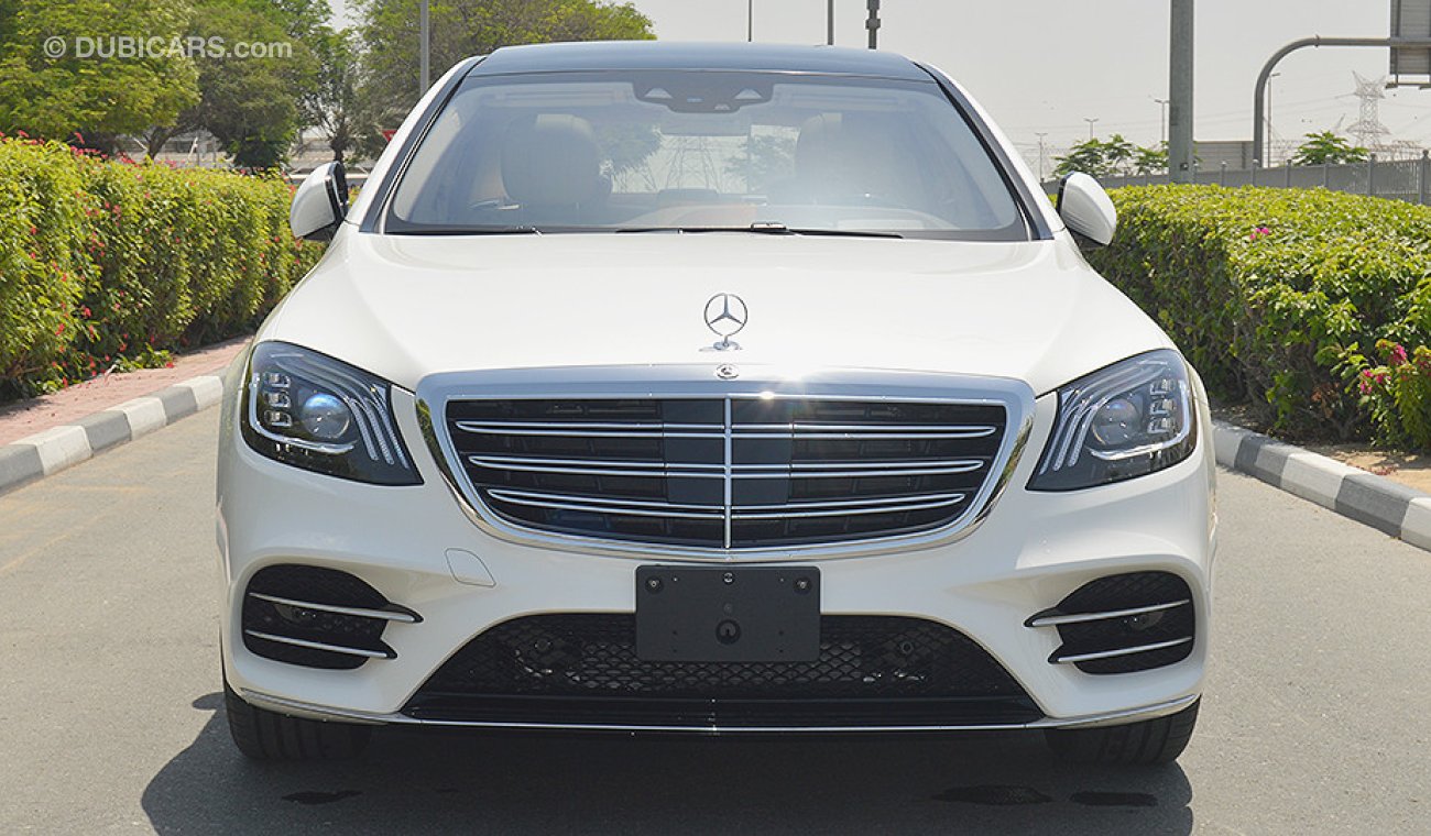 Mercedes-Benz S 560 2018, 4.0L V8-biturbo 4Matic, GCC, 0km with 2 Years Unlimited Mileage Warranty