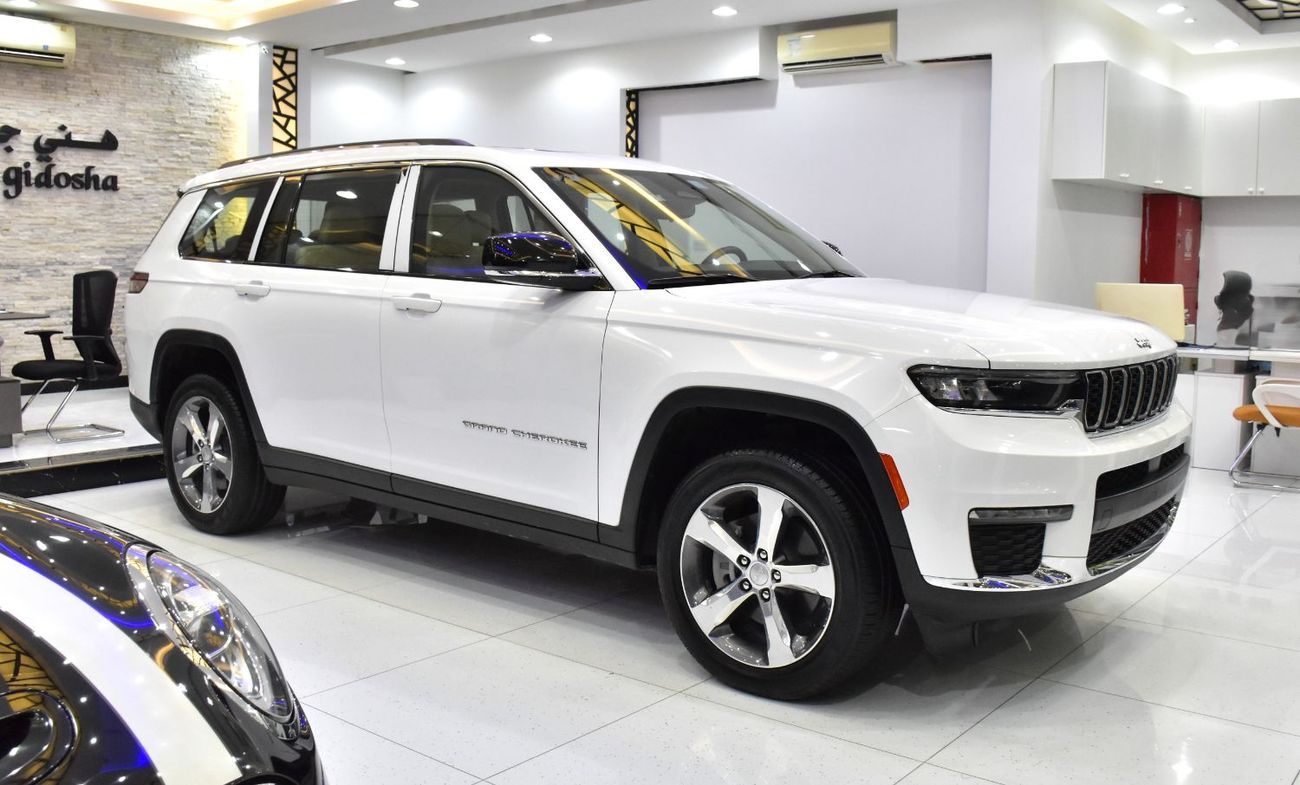 جيب جراند شيروكي EXCELLENT DEAL for our Jeep Grand Cherokee L 4x4 Limited ( 2021 Model ) in White Color GCC Specs