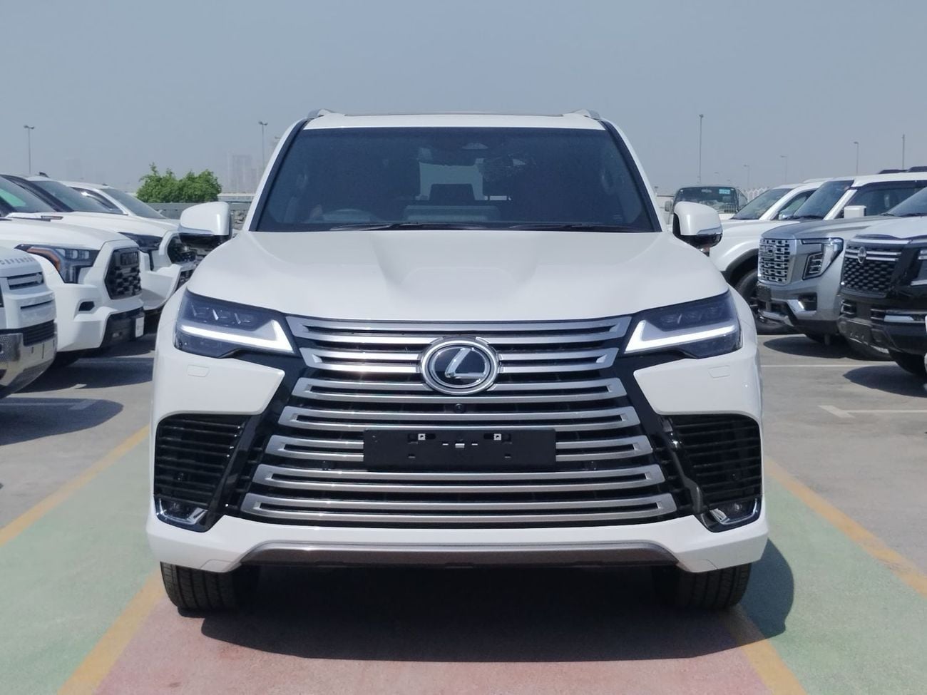 لكزس LX 600 SIGNATURE Lexus Lx600 RHD white colour exterior and red interior petrol engine 2025 brand new