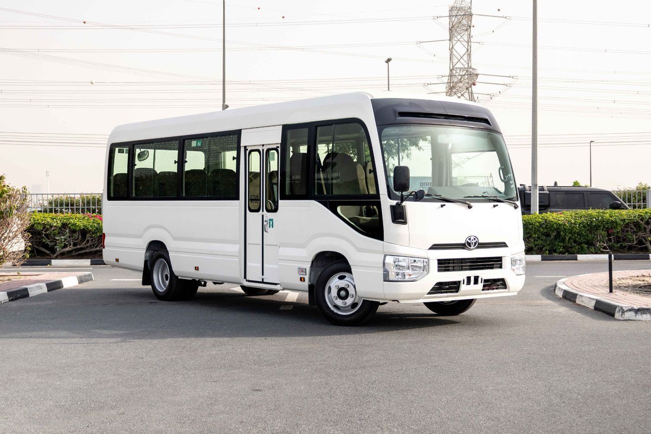 Toyota Coaster  23 Seater 4.2L - White Inside Grey | Export Only