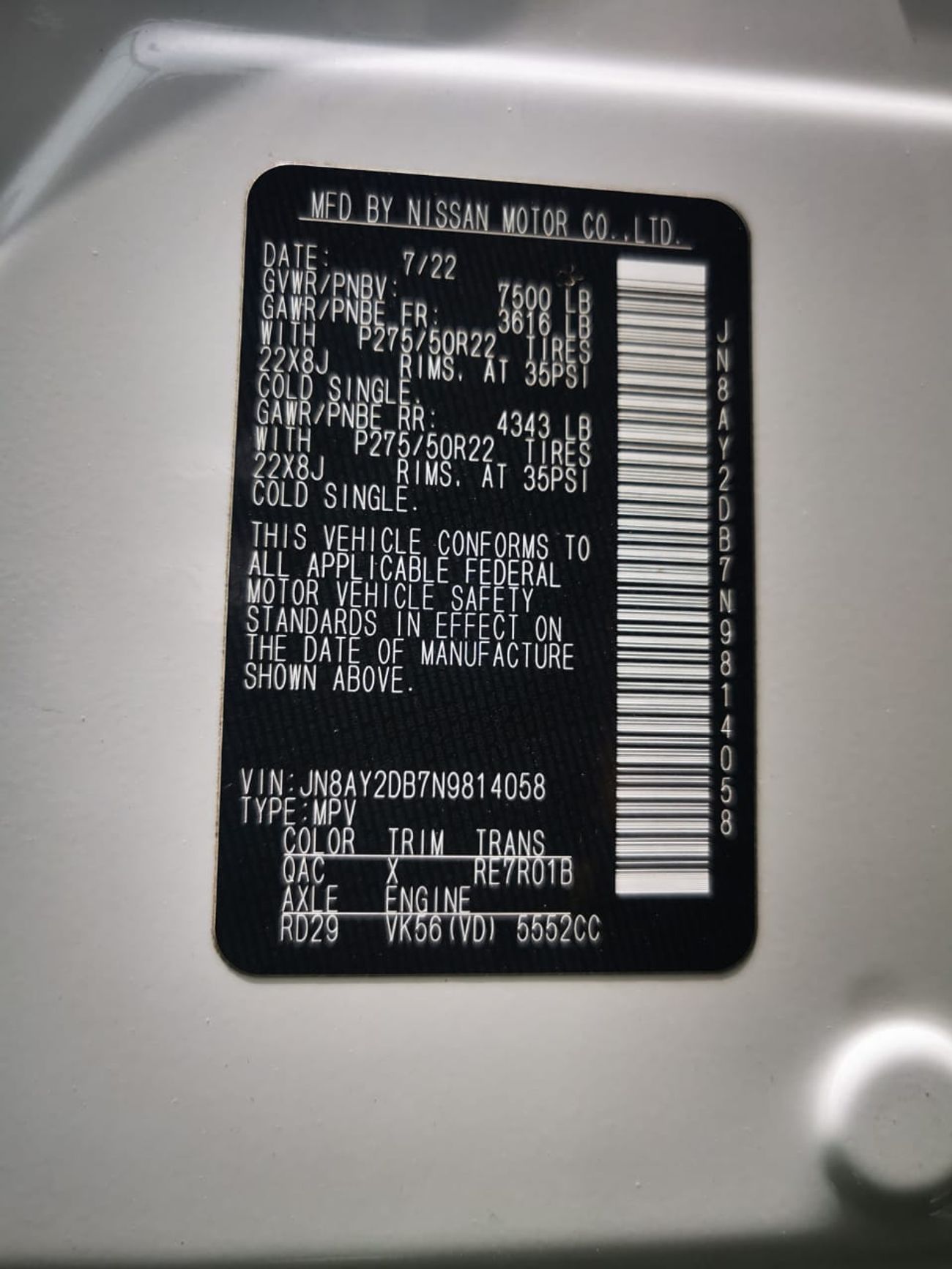 Nissan Armada Platinum