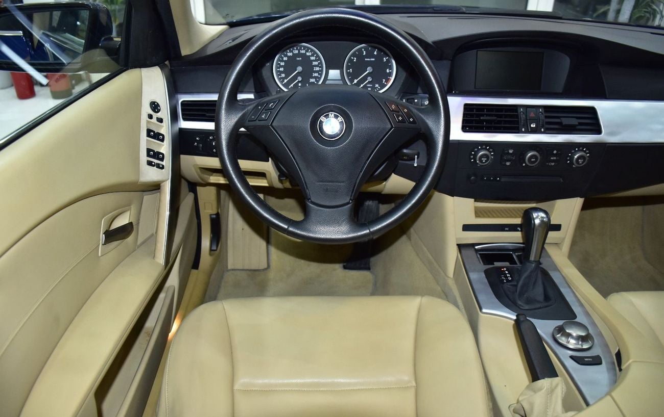 بي أم دبليو 520i EXCELLENT DEAL for our BMW 520i ( 2005 Model ) in Blue Color GCC Specs
