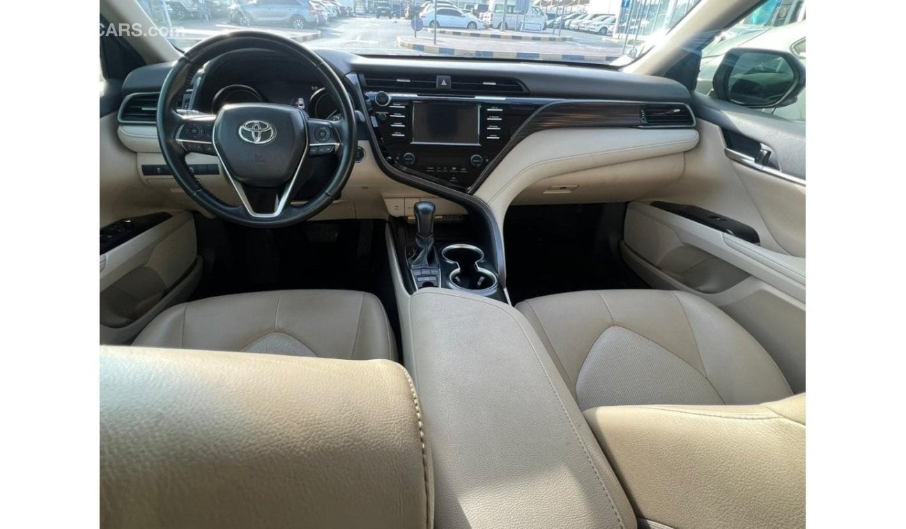 Toyota Camry 2020 GCC model, agency dye, brown color, beige interior, leather hatch, alloy wheels, mirror sensors