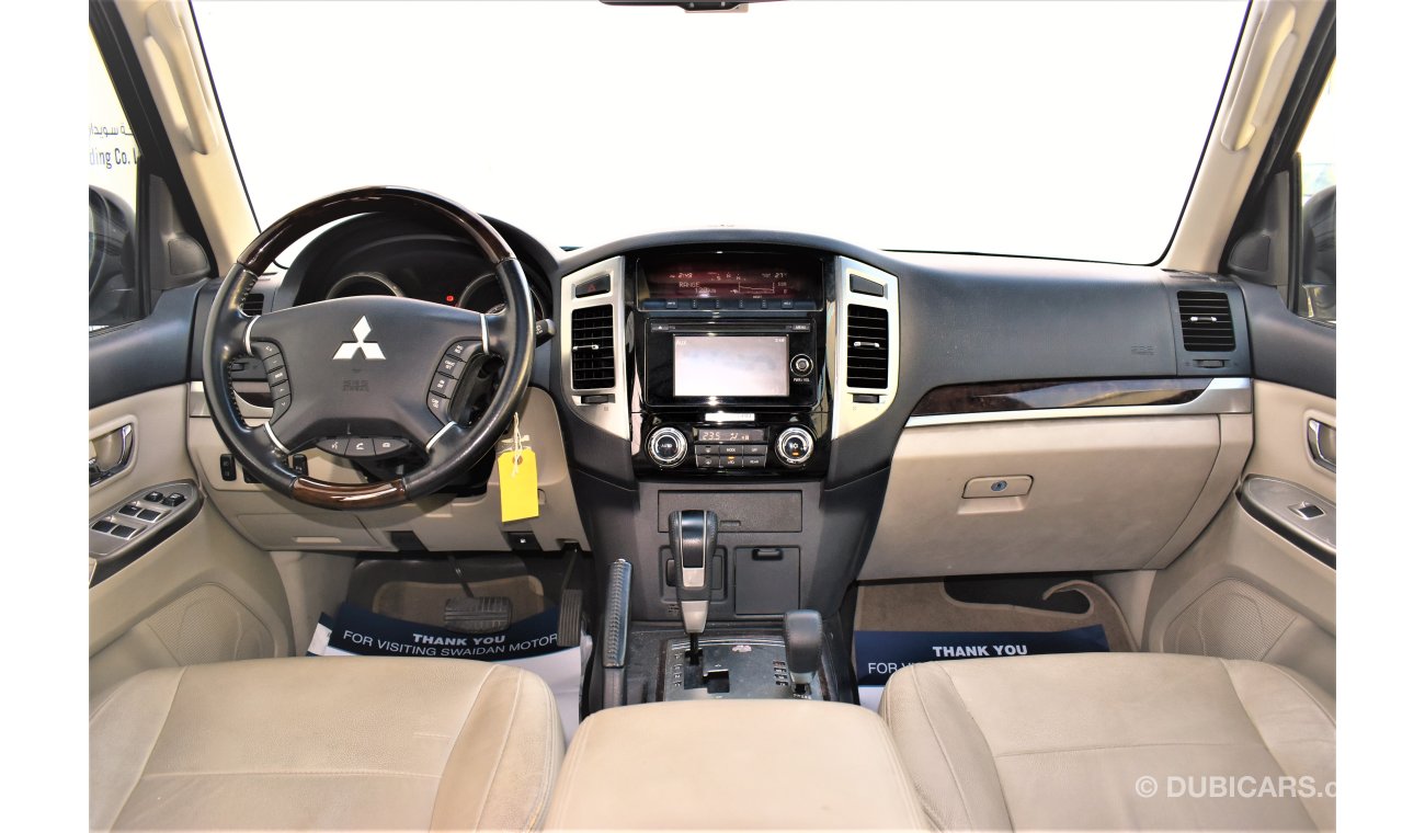 Mitsubishi Pajero 3.5L V6 4WD FULL OPTION 2016 GCC SPECS DEALER WARRANTY