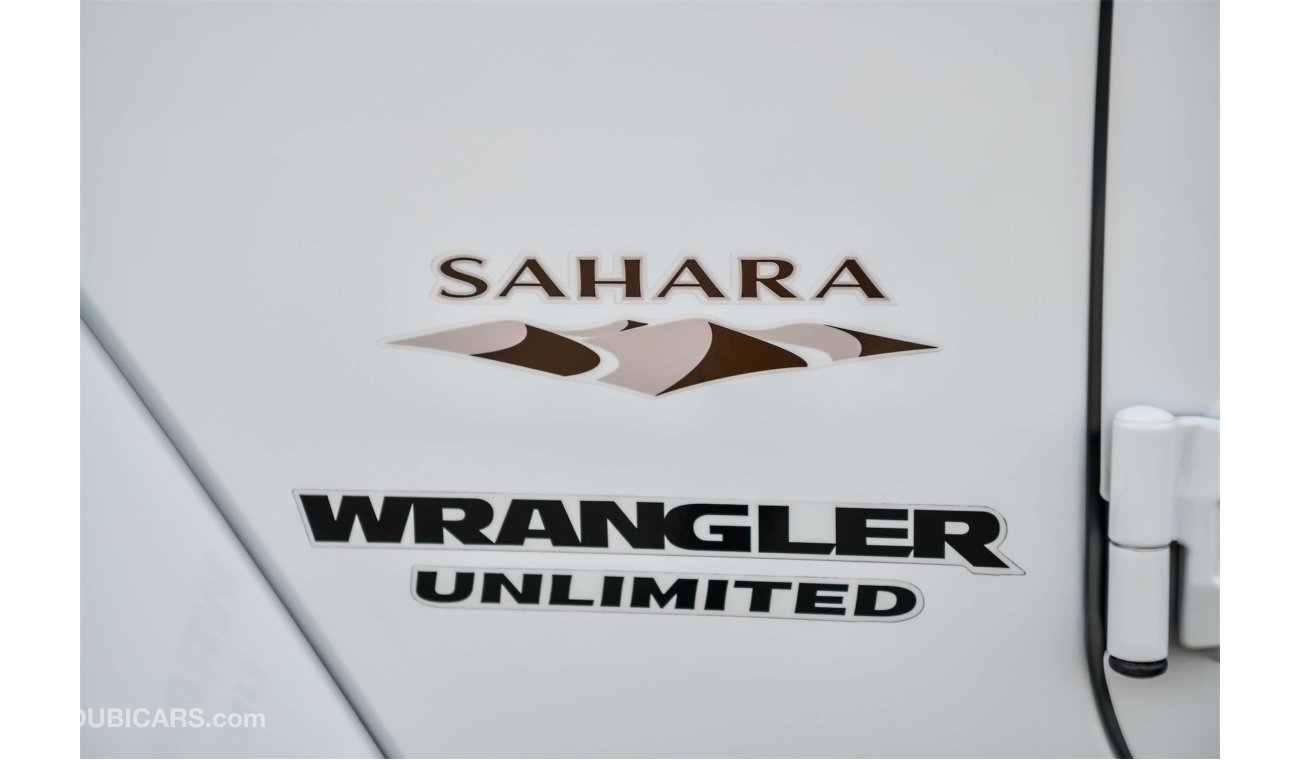 جيب رانجلر Unlimited Sahara Leather + Navigation - Agency Warranty - AED 2,135 Per Month - 0% DP
