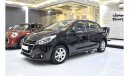 بيجو 208 EXCELLENT DEAL for our Peugeot 208 1.6L ( 2019 Model ) in Black Color GCC Specs