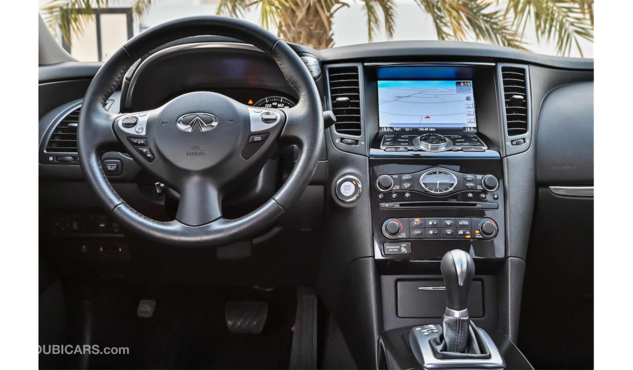 Infiniti QX70 | AED 2,135 Per Month! | 0% DP | Agency Warranty |  Low Mileage!