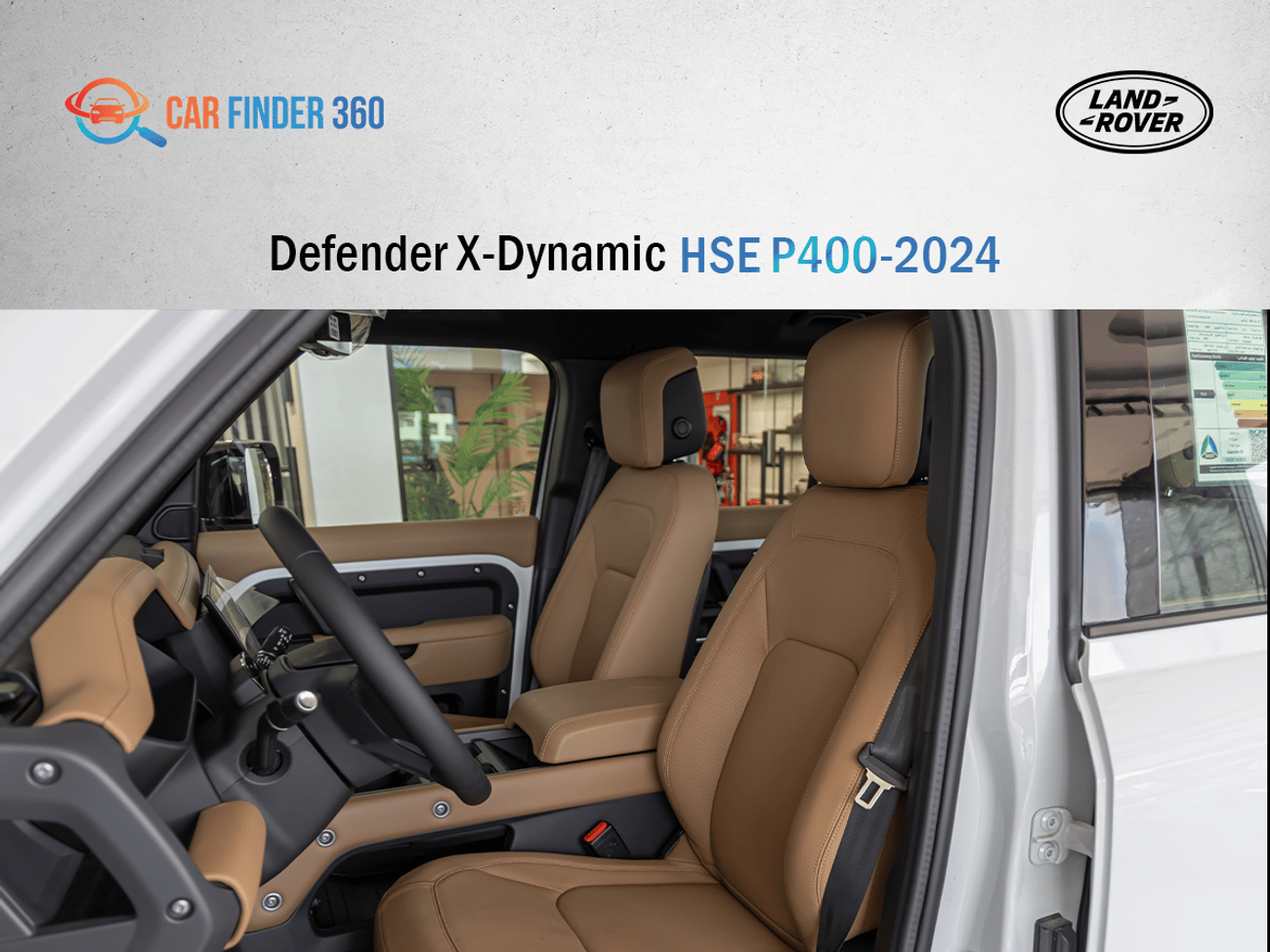 Land Rover Defender Land Rover Defender X-Dynamic HSE P400 - White  - Tan Interior -  2026 - GCC(Export Only)