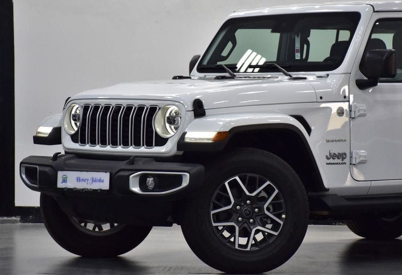 جيب رانجلر EXCELLENT DEAL for our Jeep Wrangler Unlimited SAHARA 2.0L ( 2024 Model ) in White Color GCC Specs