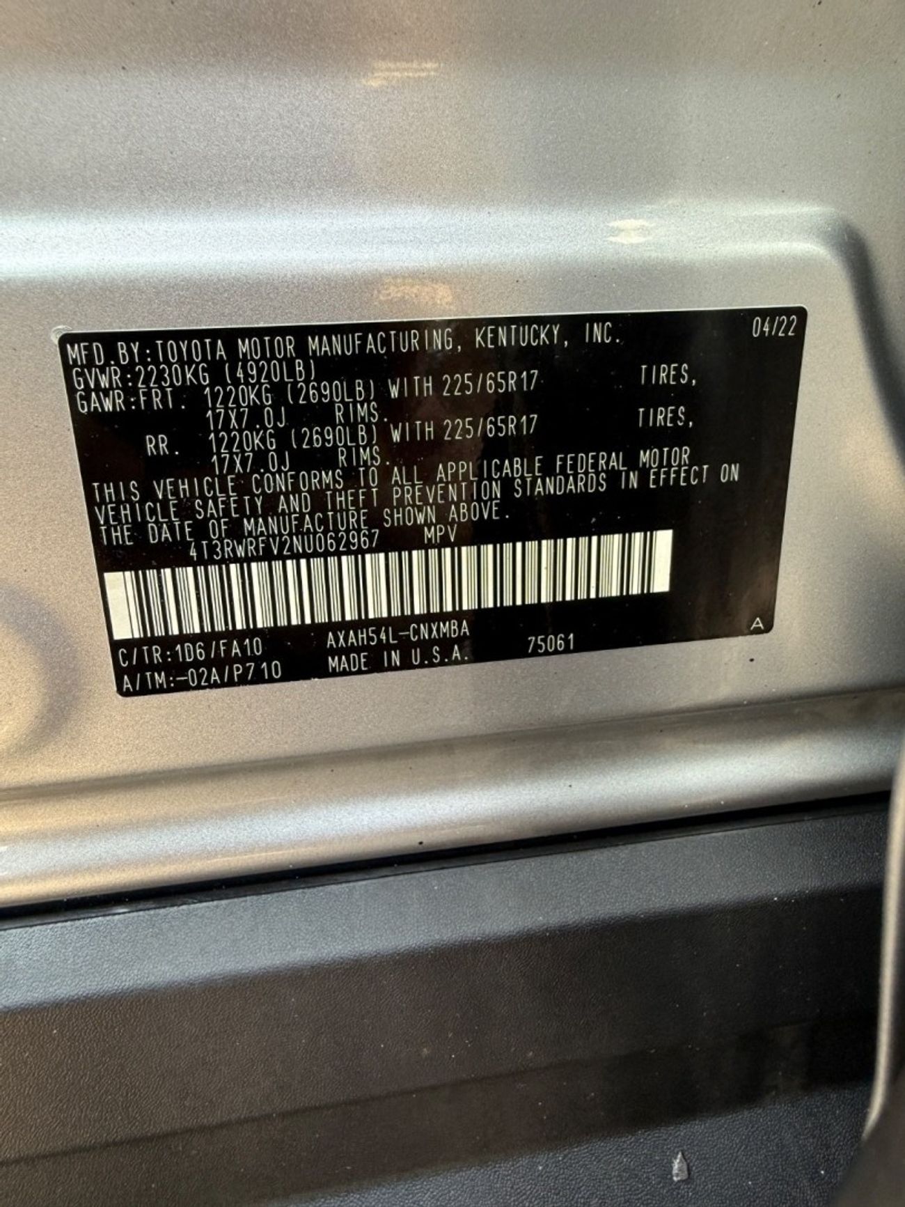 Toyota RAV4 VXR HEV 2.5L (219 HP) AWD