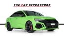 Audi RS3 STANDARD STD GCC-Exclusive Green Color-Full Leather Interior-Green Accents-Sports Exhaust
