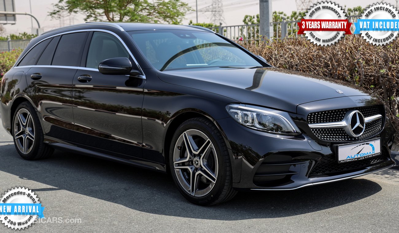 مرسيدس بنز C200 AMG 2020 Wagon, New Arrival, GCC, 0km with 3 Years or 100,000km Warranty