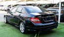 Mercedes-Benz C 280 2009 model GCC panorama black color cruise control control wheels sensors radio fog lights in excell