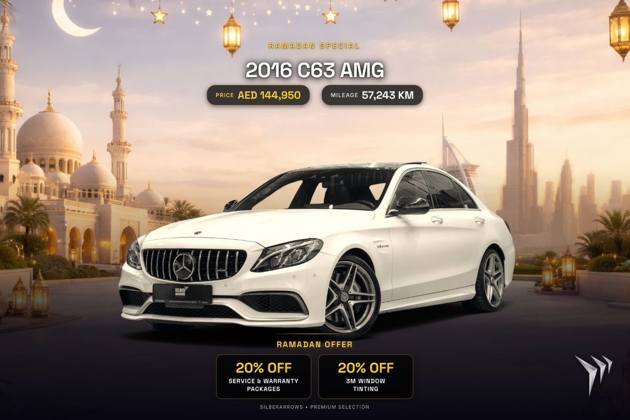 Mercedes-Benz C 63 AMG 0% Downpayment | AED 4,468 P/M | Warranty and Service Package Available
