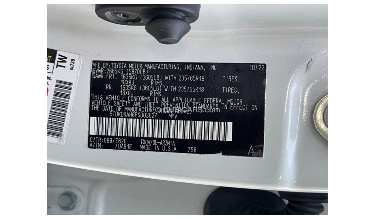 Toyota Highlander 2023 TOYOTA HIGHLANDER XLE IMPORTED FROM USA