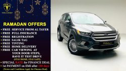 Ford Escape LEATHER SEATS + NAVIGAION + ALLOY WHEELS / GCC / 2017 / DEALER WARRANTY UP 30/05/2022 / 820 DHS P.M.