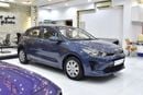 Kia Rio LX EXCELLENT DEAL for our KIA Rio ( 2021 Model ) in Blue Color GCC Specs