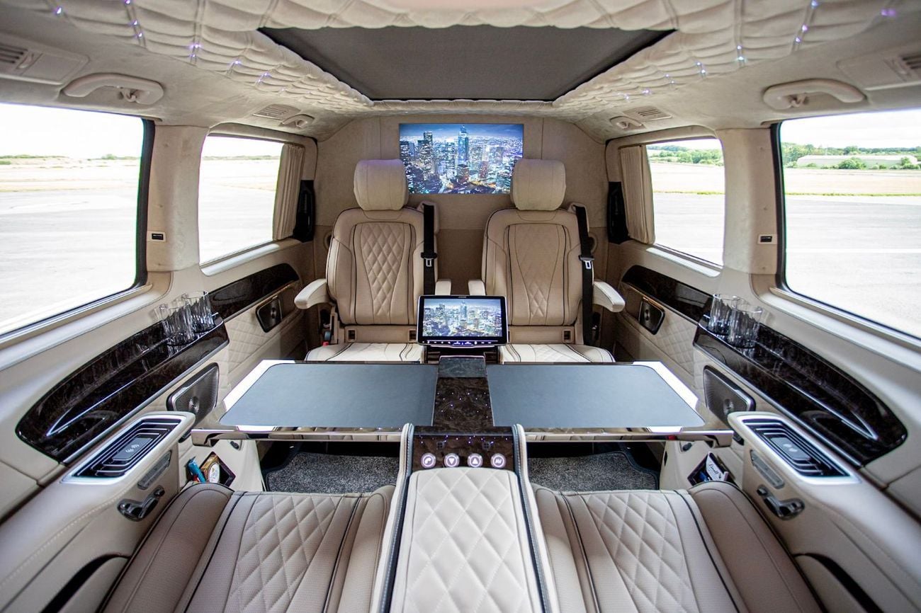 Mercedes Benz V300 AVANTGARDE Senzati® Jet Class® Oryx Edition® — Bespoke 6-Seat Silk Beige Leather | Mercedes-Benz Strategic Part