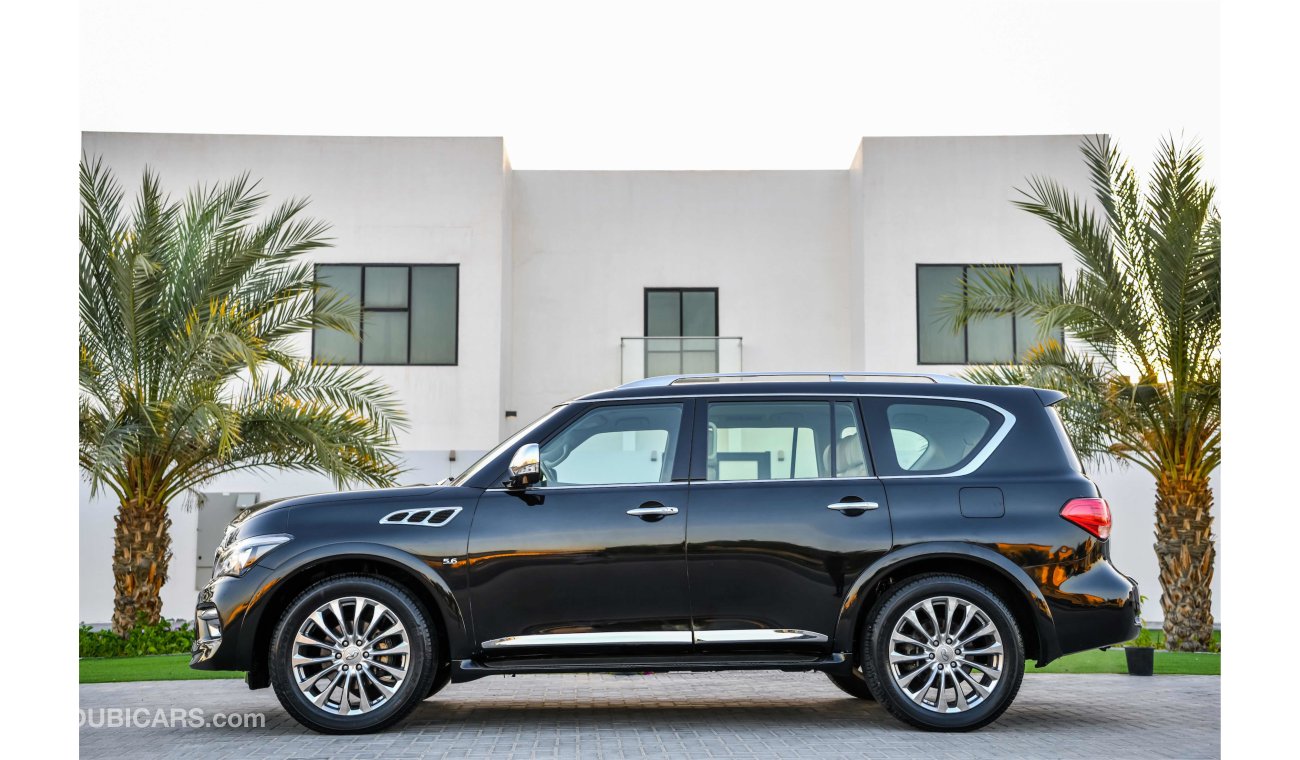 إنفينيتي QX80 V8 - 2015 - UNDER WARRANTY - AED 2,526 PER MONTH - 0% DOWNPAYMENT