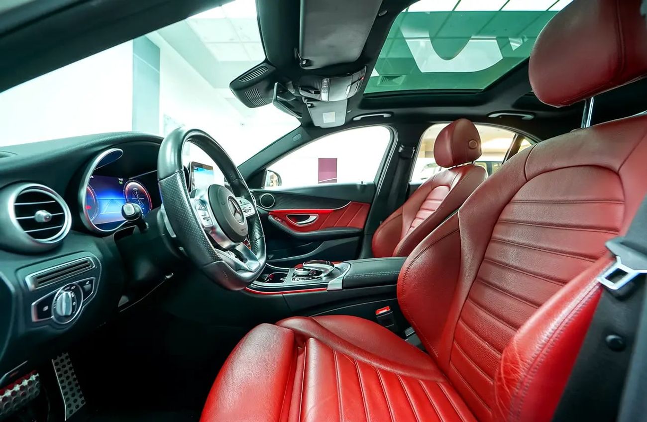مرسيدس بنز C 200 أفانتجاردي 1,365/Month | C200 AMG | GCC - Under Warranty | Accidents Free
