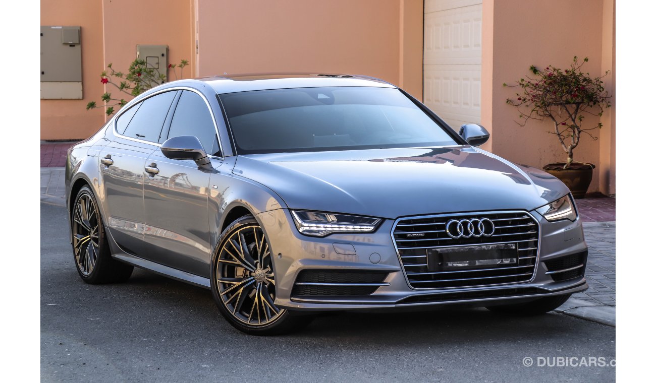 Audi A7 50 TFSI 2016 GCC under Agency Warranty with Zero Down-Payment.