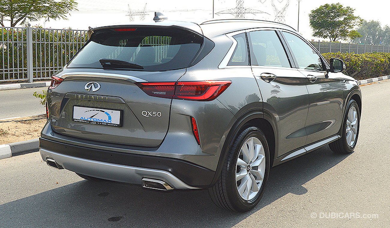 Infiniti QX50 2019, 2.0L AWD GCC, 0km w/ 5Yrs or 200K km Warranty + 2Yrs or 50K km Service from Dynatrade