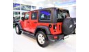 Jeep Wrangler ORIGINAL PAINT ( صبغ وكاله ) AMAZING Jeep Wrangler Sport Unlimited 2014 Model!! in Red Color! GCC Sp