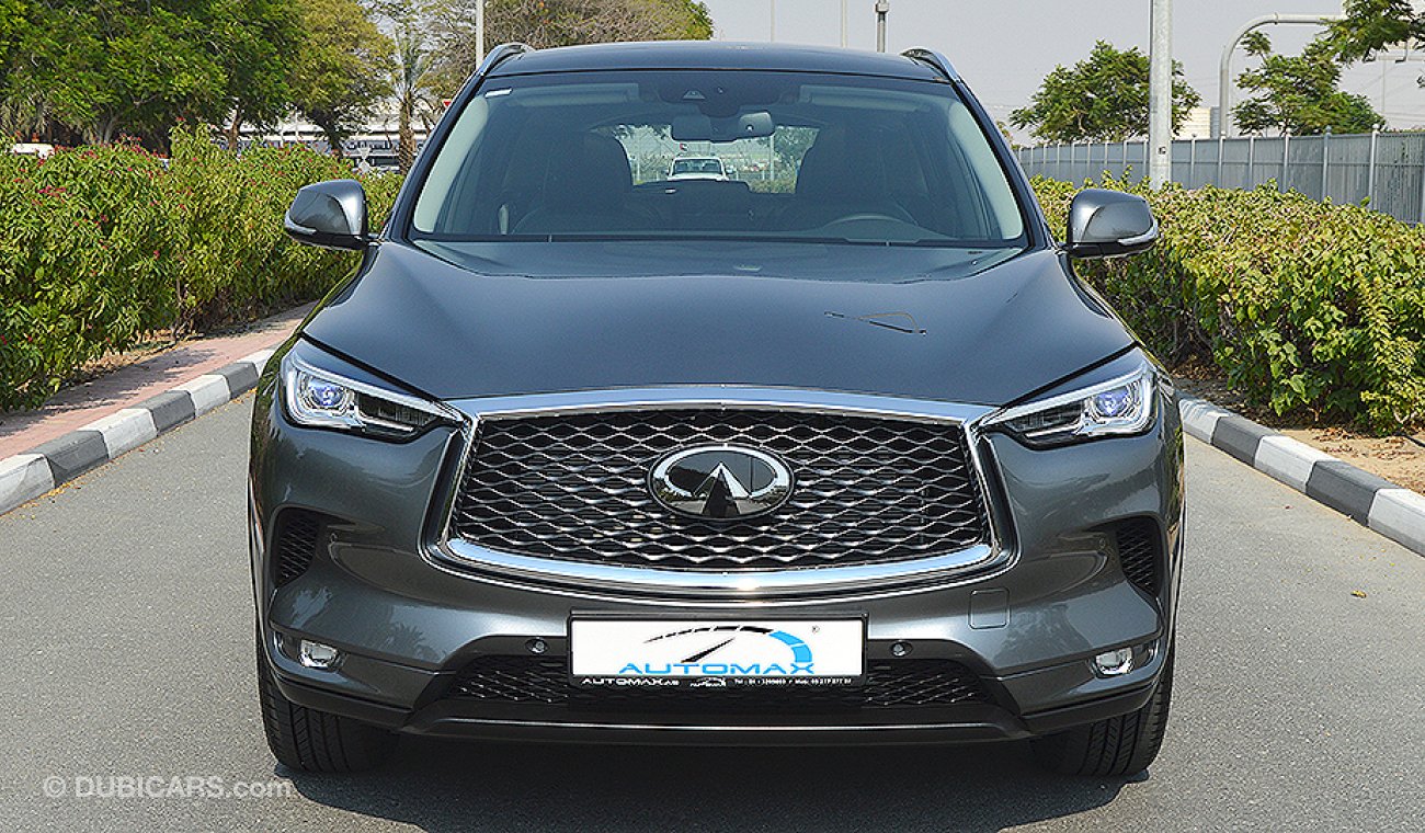 إنفينيتي QX50 2.0L, AWD, خليجي, 0 كم, الضمان: 5 سنوات أو 200,000 كم + الخدمة: سنتان أو 50,000 كم, 2019