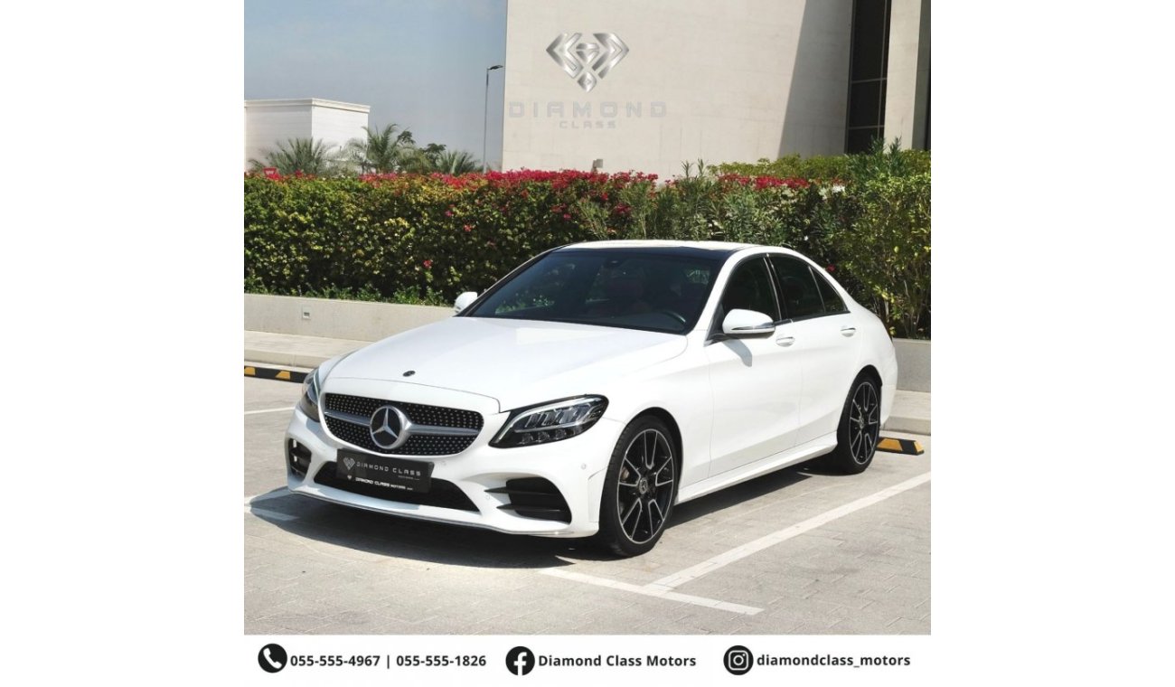 Mercedes-Benz C200 AMG Pack Mercedes C200 AMG Full option Panoramic  GCC 2019 Full Service History  Under Warranty