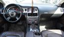 Audi Q7 2009 GCC model, silver color, saffron interior, leather panorama, cruise control, sensor wheels, in