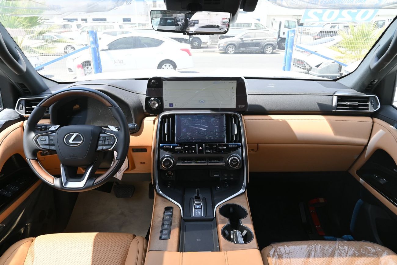 لكزس LX 700h Lexus LX700h Signature 3.5L Twin-Turbo + Hybrid V6, Model 2025, Color Green inside Tan