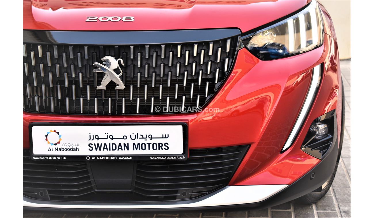 Peugeot 2008 AED 1519 PM | 1.2L GT TURBO GCC AGENCY WARRANTY UP TO 2026 OR 100K KM