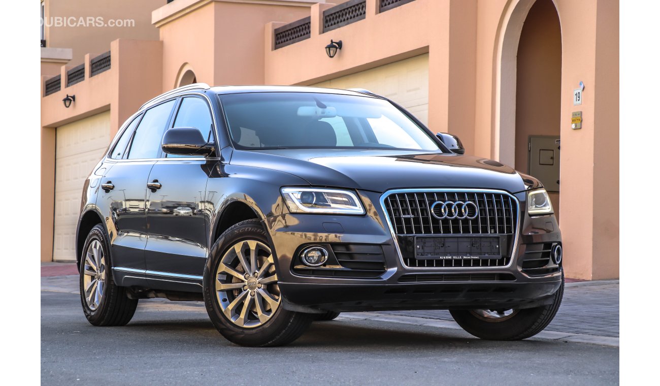 Audi Q5 40 TFSI (With Sunroof) 2016 GCC under Warranty with Zero Down-Payment.