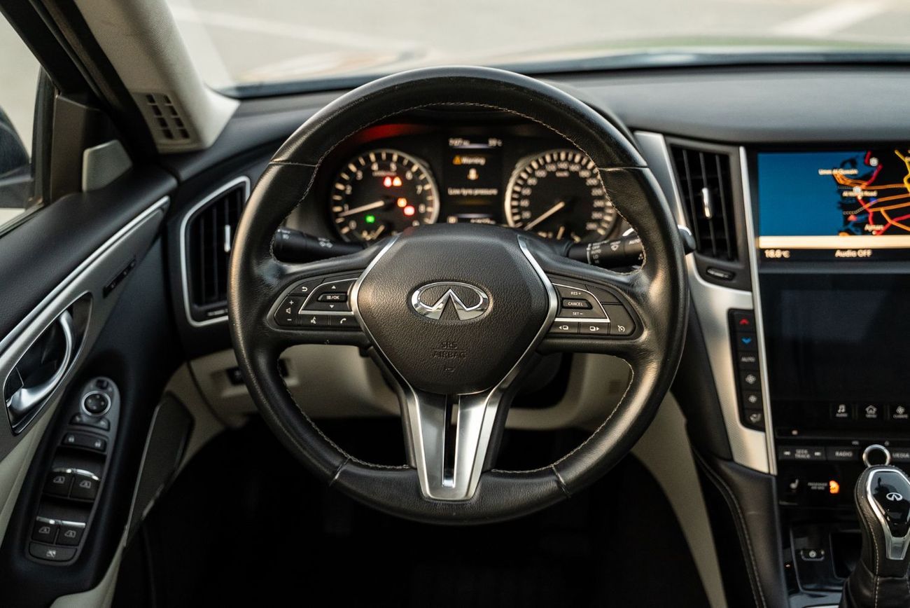 Infiniti Q50 3.0T Sport Black Edition Full Option 3.0L Twin Turbo V6 GCC 2021 Low Mileage in Perfect Condition