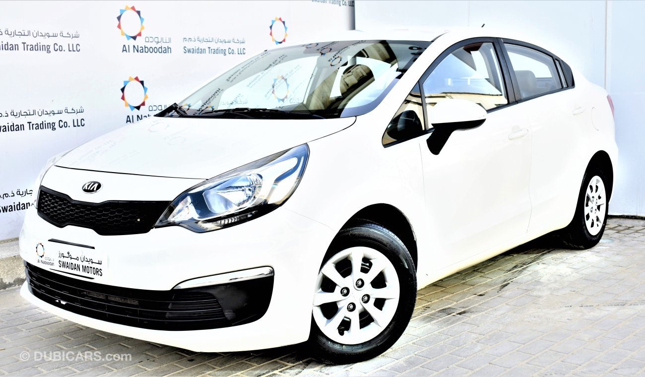 Kia Rio 1.4L EX SEDAN 2017 GCC DEALER WARRANTY 1yr / 20k SERVICE CONTRACT