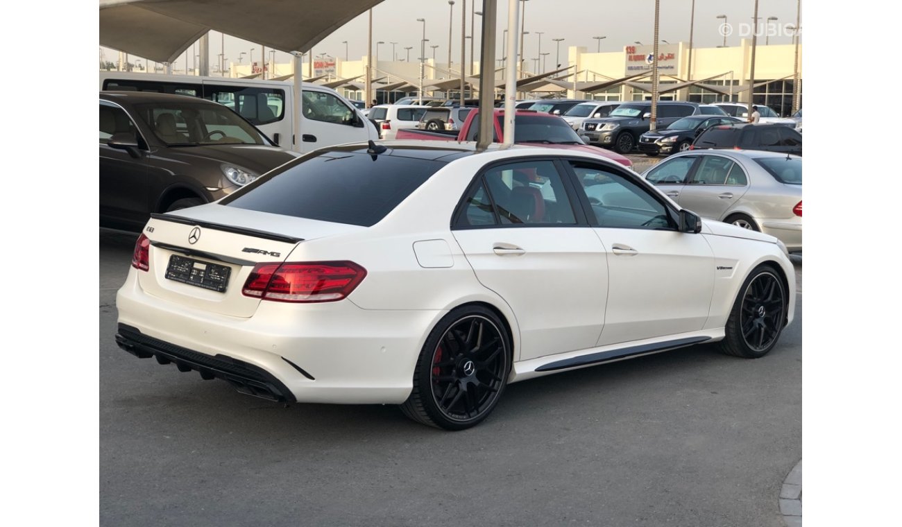 مرسيدس بنز E 63 AMG موديل 2014 حاله ممتازه من الداخل والخارج فل مواصفات كراسي جلد وبانوراما وتحكم كهربي كامل ونظام صوت م