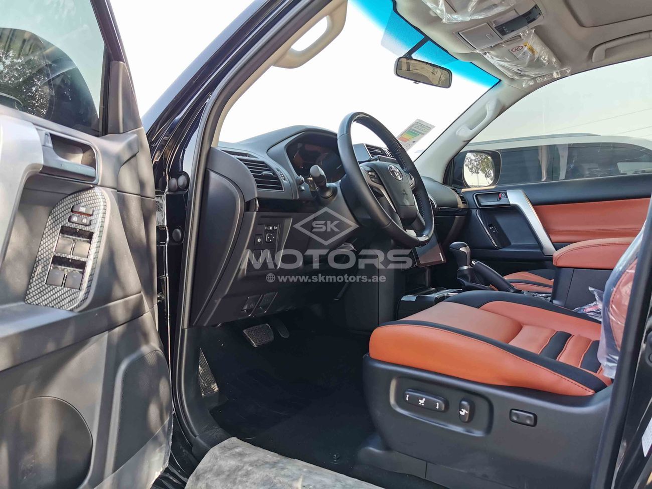 Toyota Prado VXR PLATINUM EDITION, 4.0L Petrol, , TESLA BIG DVD, Full Option, Black/Beige Inside (CODE - LCPE20)