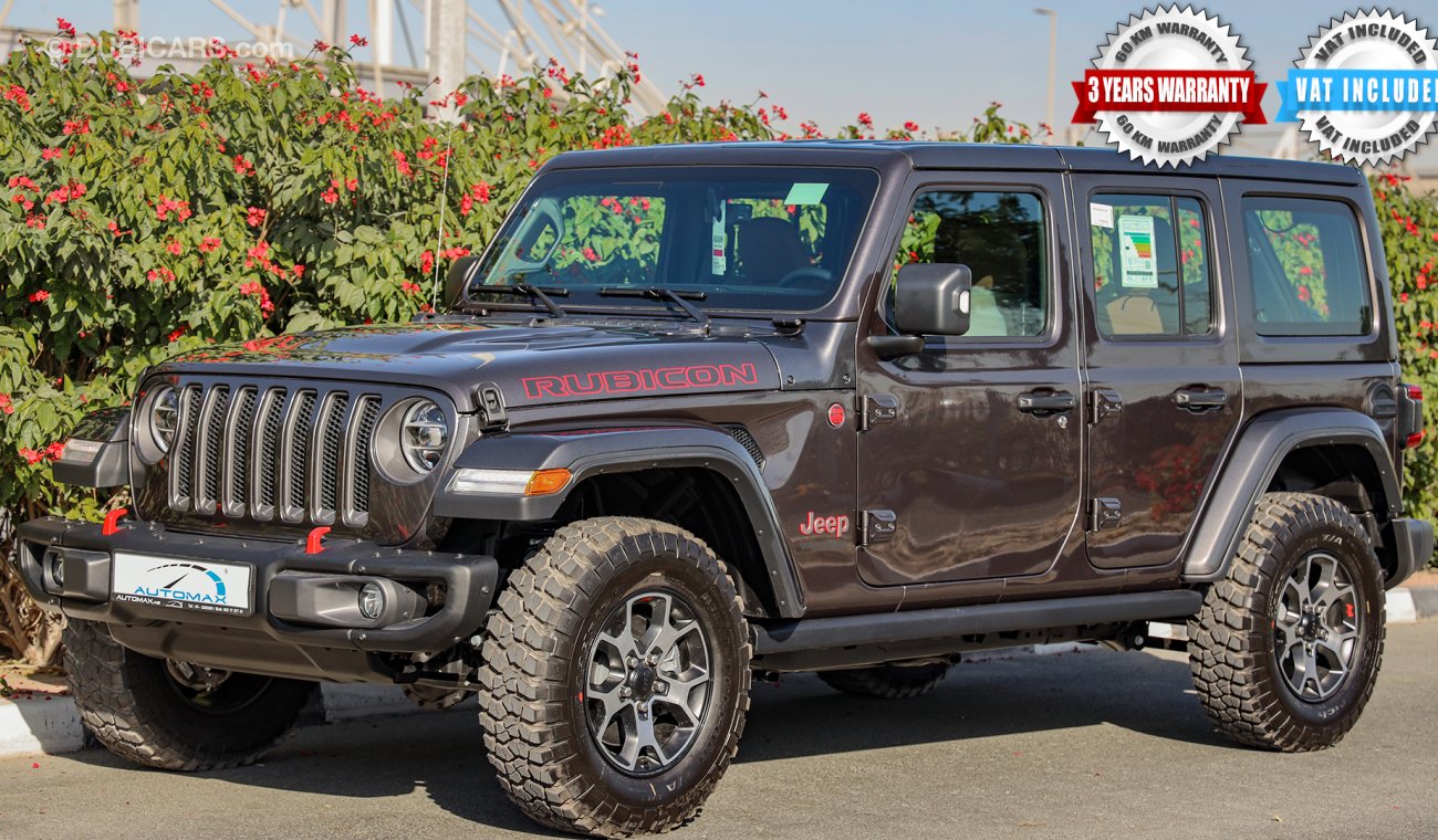 Jeep Wrangler Unlimited Rubicon V6 3.6L , GCC , 2021 , 0Km , W/3 Yrs or 60K Km WNTY @Official Dealer