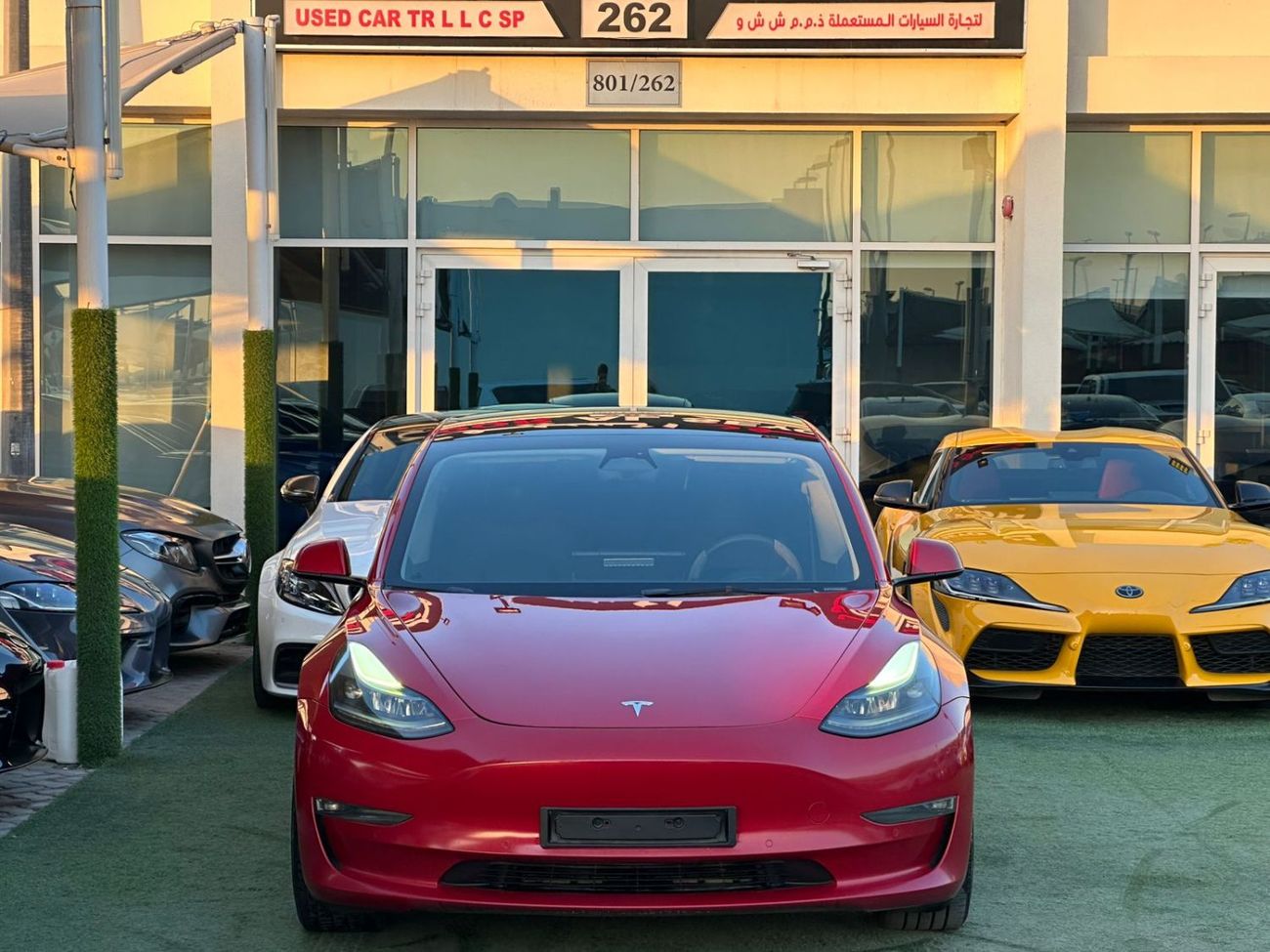 تسلا موديل 3 تسلا موديل 3 لونج رينج 2022 خليجي صبغ وكاله تشييكات وكاله بحاله ممتازه